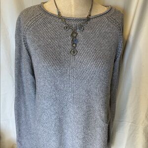Women’s Sonoma Gray Ribbed  Knit Sweater Size Large
